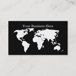 Weltkarte für Platinum/Black Business Card Visitenkarte