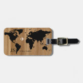 Weltkarte für Reiseschwald Gepäckanhänger (Vorderseite horizontal)