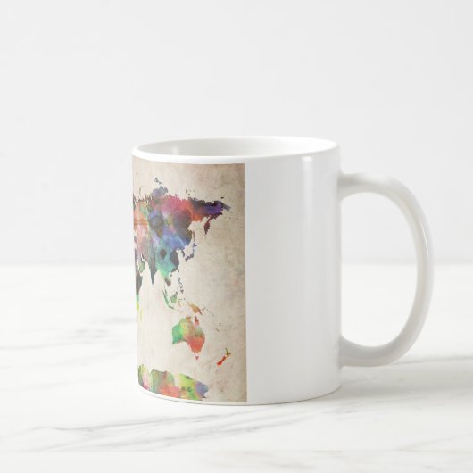 Weltkarte für städtisches Wasser Kaffeetasse (Rechts)