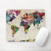 Weltkarte für städtisches Wasser Mousepad (Mit Mouse)