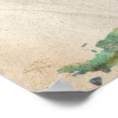 Weltkarte für städtisches Wasser Poster (Ecke)