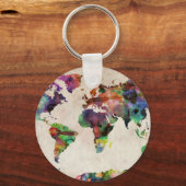 Weltkarte für städtisches Wasser Schlüsselanhänger (Vorderseite)