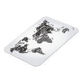 Weltkarte für Typografie Magnet (Linke Seite)