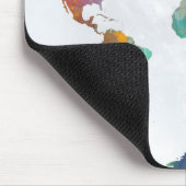 Weltkarte für Wasserfarbe Mousepad (Ecke)