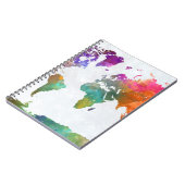 Weltkarte für Wasserfarbe Notizblock (Linke Seite)