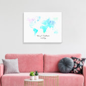 Weltkarte - Gästebuch Alternative Leinwand (Insitu (Wohnzimmer))