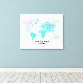 Weltkarte - Gästebuch Alternative Leinwand (Insitu (Holzboden))