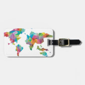 Weltkarte gemacht von den geometrischen Formen Gepäckanhänger (Vorderseite horizontal)