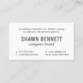 Weltkarte | Geografie Visitenkarte (Rückseite)