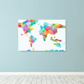 Weltkarte geometrischer Formen Leinwanddruck (Insitu (Holzboden))