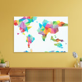 Weltkarte geometrischer Formen Leinwanddruck (Insitu (Wohnzimmer))