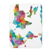 Weltkarte geometrischer Formen Magnet (Vertikal)