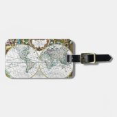 Weltkarte Gepäckanhänger (Vorderseite horizontal)