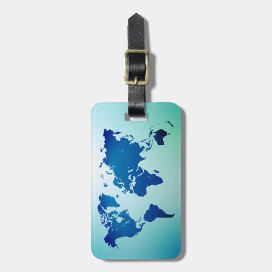 Weltkarte Gepäckanhänger (Vorderseite vertikal)