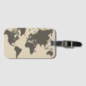 Weltkarte Gepäckanhänger (Vorderseite (Horizontal))