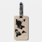 Weltkarte Gepäckanhänger (Rückseite vertikal)