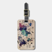 Weltkarte-Gepäckanhänger Gepäckanhänger (Vorderseite vertikal)