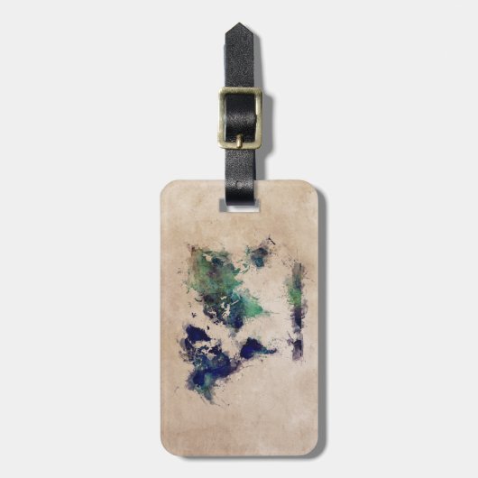 Weltkarte-Gepäckanhänger Gepäckanhänger (Vorderseite vertikal)