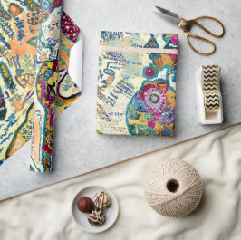 Weltkarte  geschenkpapier