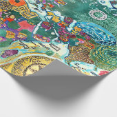 Weltkarte geschenkpapier (Ecke)