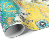 Weltkarte  geschenkpapier (Rolleneckpunkt)