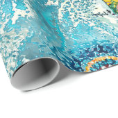 Weltkarte  geschenkpapier (Rolleneckpunkt)