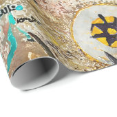 Weltkarte geschenkpapier (Rolleneckpunkt)
