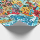 Weltkarte geschenkpapier (Ecke)
