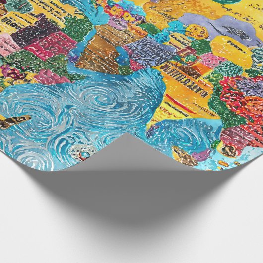 Weltkarte geschenkpapier (Ecke)