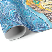 Weltkarte geschenkpapier (Rolleneckpunkt)