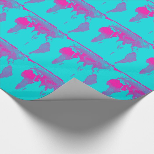 Weltkarte Geschenkpapier (Ecke)
