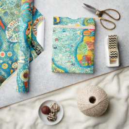 Weltkarte  geschenkpapier