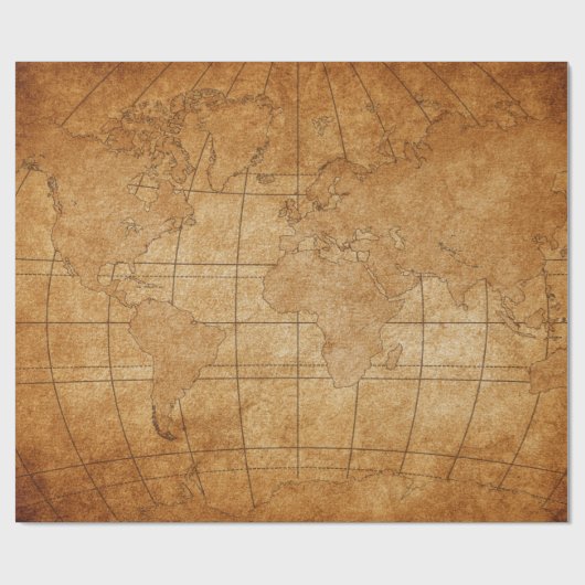Weltkarte Geschenkpapier (Flach)