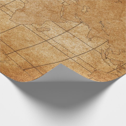 Weltkarte Geschenkpapier (Ecke)