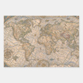 Weltkarte Geschenkpapier Set (Vorderseite 2)