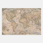 Weltkarte Geschenkpapier Set (Vorderseite)