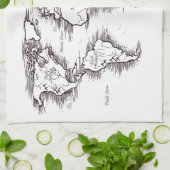 Weltkarte Geschirrtuch (Gefaltet)