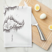 Weltkarte Geschirrtuch (Viertel Falte)