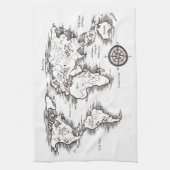 Weltkarte Geschirrtuch (Vertikal)