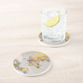 Weltkarte Getränkeuntersetzer (Seite)