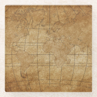Weltkarte: Global Exploration Guide Glasuntersetzer