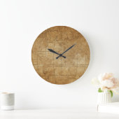 Weltkarte: Global Exploration Guide Große Wanduhr (Zuhause)