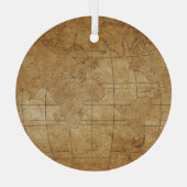 Weltkarte: Global Exploration Guide Ornament Aus Glas (Rückseite)