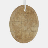 Weltkarte: Global Exploration Guide Ornament Aus Glas (Vorderseite Rechts)