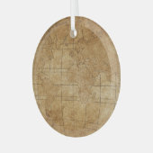 Weltkarte: Global Exploration Guide Ornament Aus Glas (Vorderseite links)