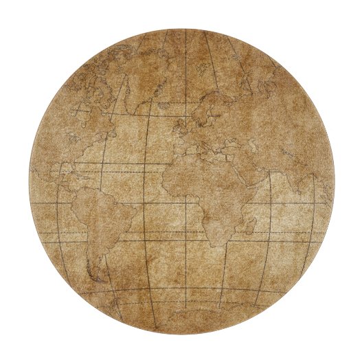 Weltkarte: Global Exploration Guide Schneidebrett (Vorderseite)