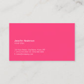 Weltkarte-globale rosa Visitenkarten Visitenkarte (Rückseite)