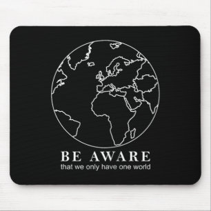 Weltkarte Globe Kontur Umweltschutz Mousepad