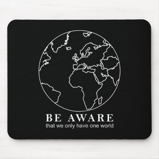Weltkarte Globe Kontur Umweltschutz Mousepad (Vorne)