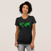 Weltkarte - Grass Green T-Shirt (Vorne ganz)